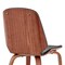 Armen Living Brinley Black Faux Leather and Walnut Wood Dining Room Accent Chair LCBNSIWABL - alternate 4